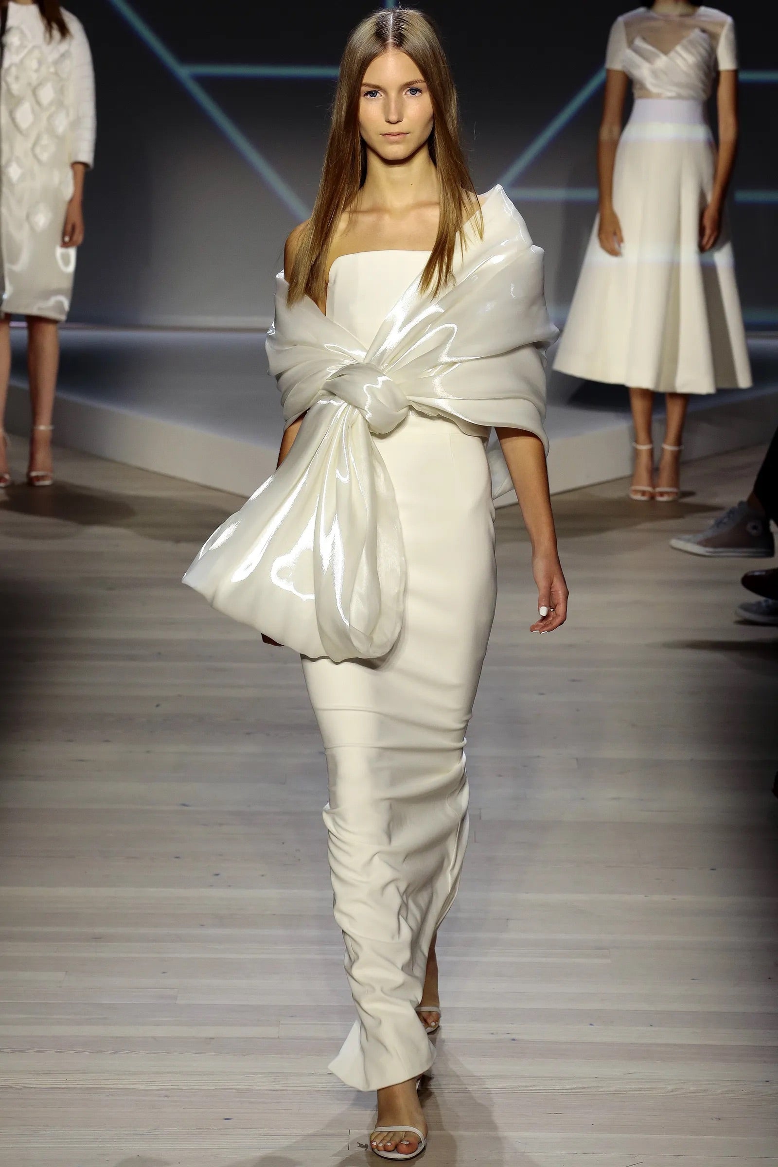 Crystalized Reflective Liquid Bridal Satin Fabric | Spandex Palace
