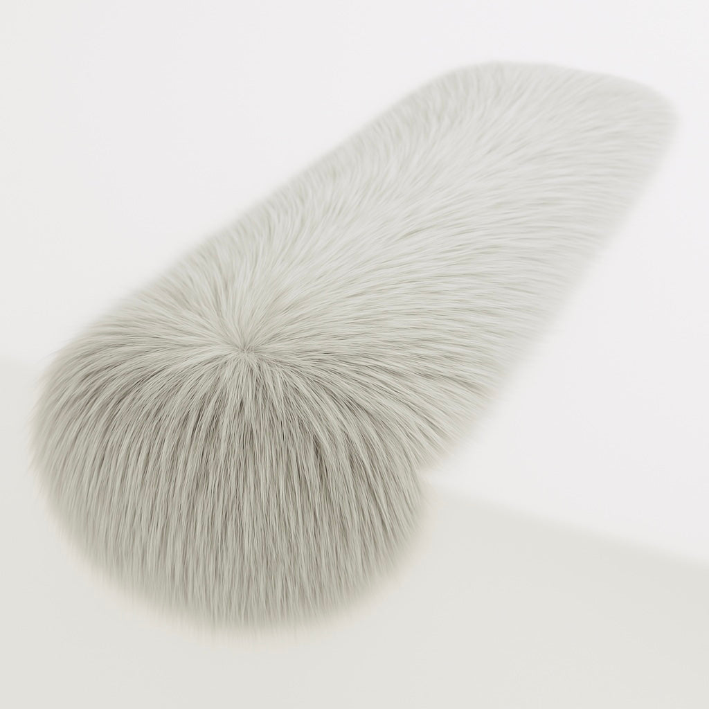 Faux Fur Table Runners – Elegant Decor for Every Occasion - Platinum Gray