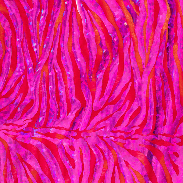 4 Way Polyester Spandex Disco Big Zebra | Spandex Palace Hot Pink