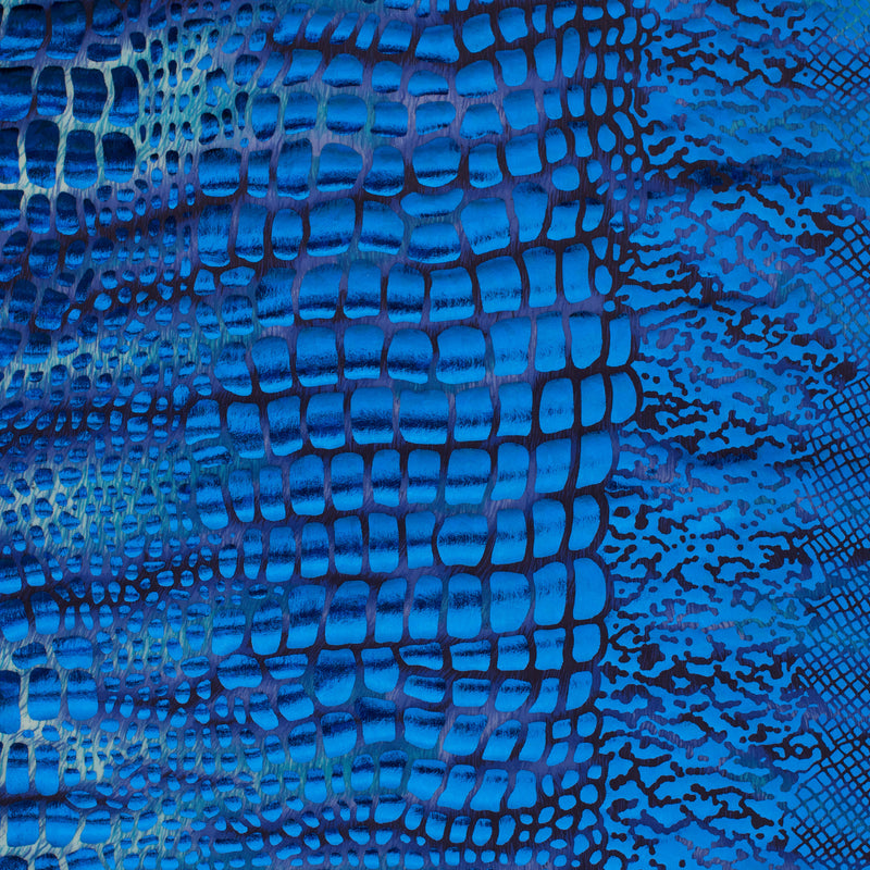 Disco Big Snake Polyester Spandex Hologram Fabric | Spandex Palace Royal Royal