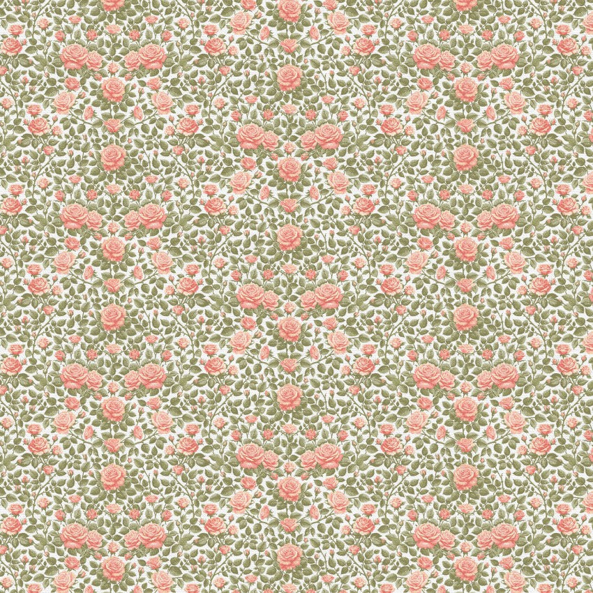 Roses Are Red Rose Trellis Cotton Wideback 118"  Fabric Per Yard