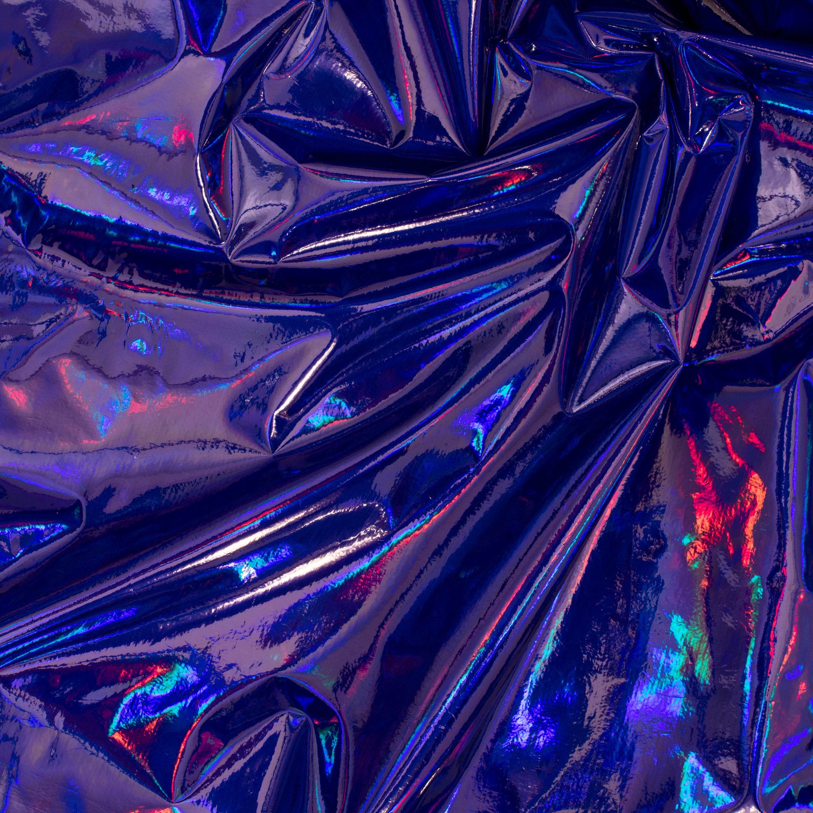 Hologram Vinyl Stretch Polyester Spandex Fabric | Spandex Palace Purple