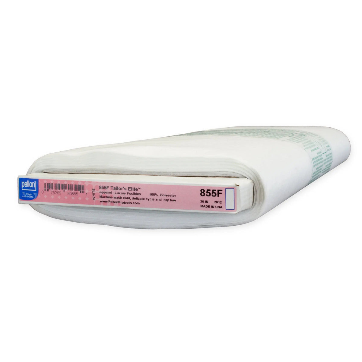 Pellon® 855F Tailor's Elite™ Interfacing 20" x 10 yards Bolt. Color: White.