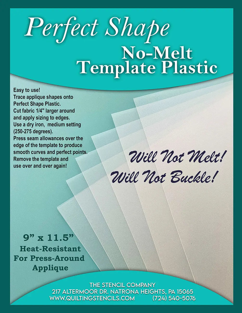 Perfect Shape Plastic Template Sheet 25 ct