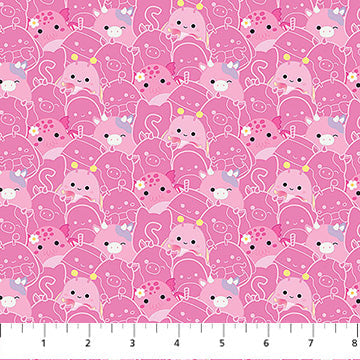 Pink Pack Squishmallows Cotton 44"/45" Fabric Per Yard