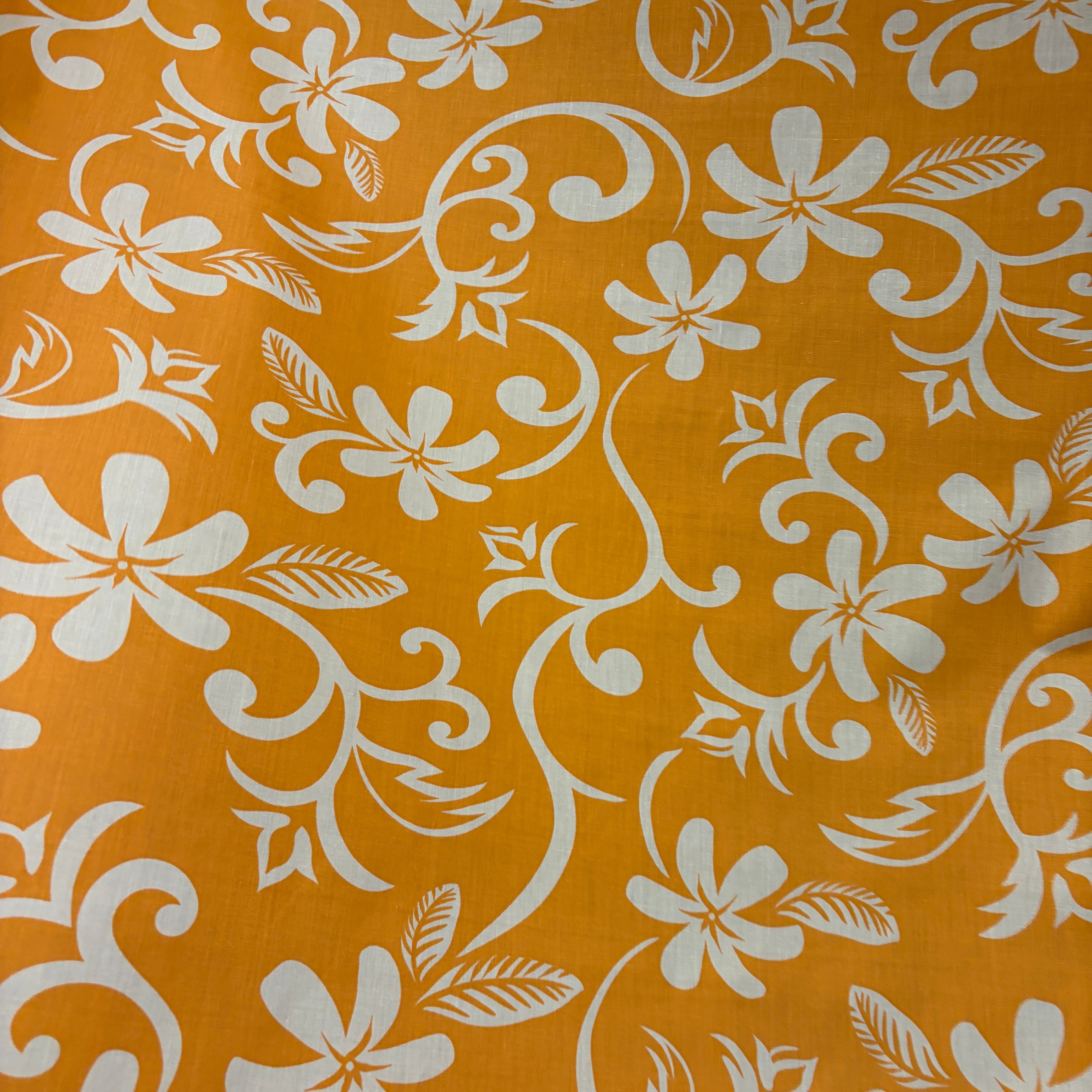 Plumeria Vine Poly Cotton Fabric | Islands Fabric
