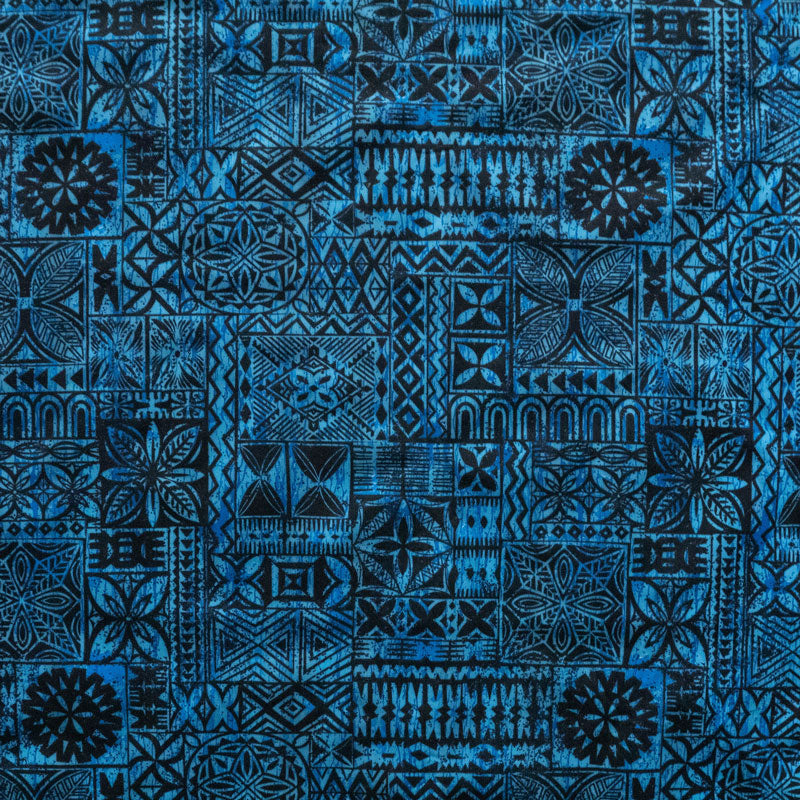 Traditional Polynesian Tapa design Fabric | Polyester  | Spandex Palace