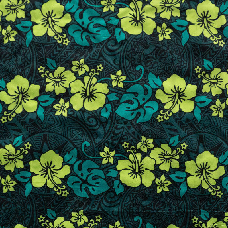 Hibiscus/Plumeria/Monstera Leaf Fabric | Polyester