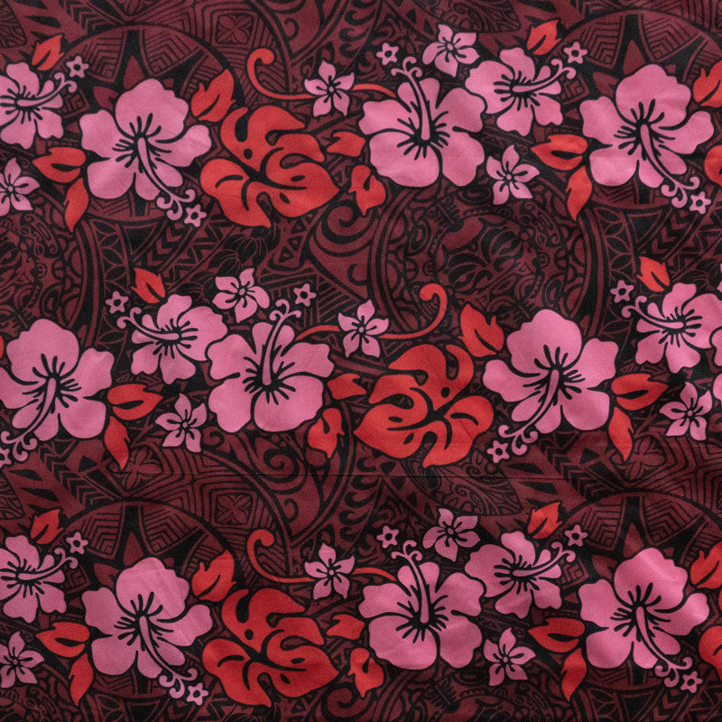 Hibiscus/Plumeria/Monstera Leaf Fabric | Polyester