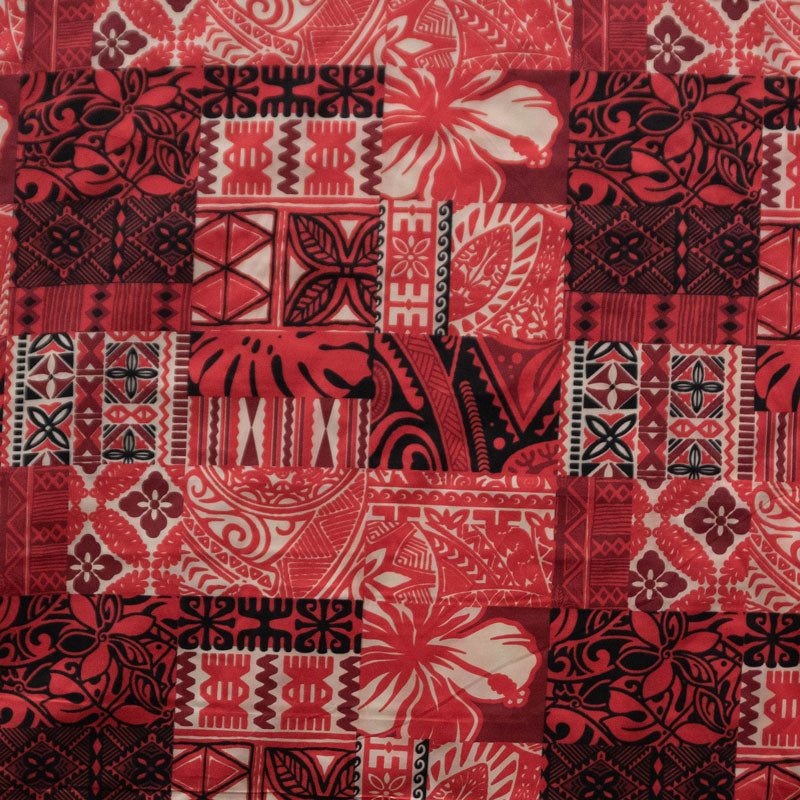 Traditional Polynesian Tapa design Fabric| Polyester | Spandex Palace