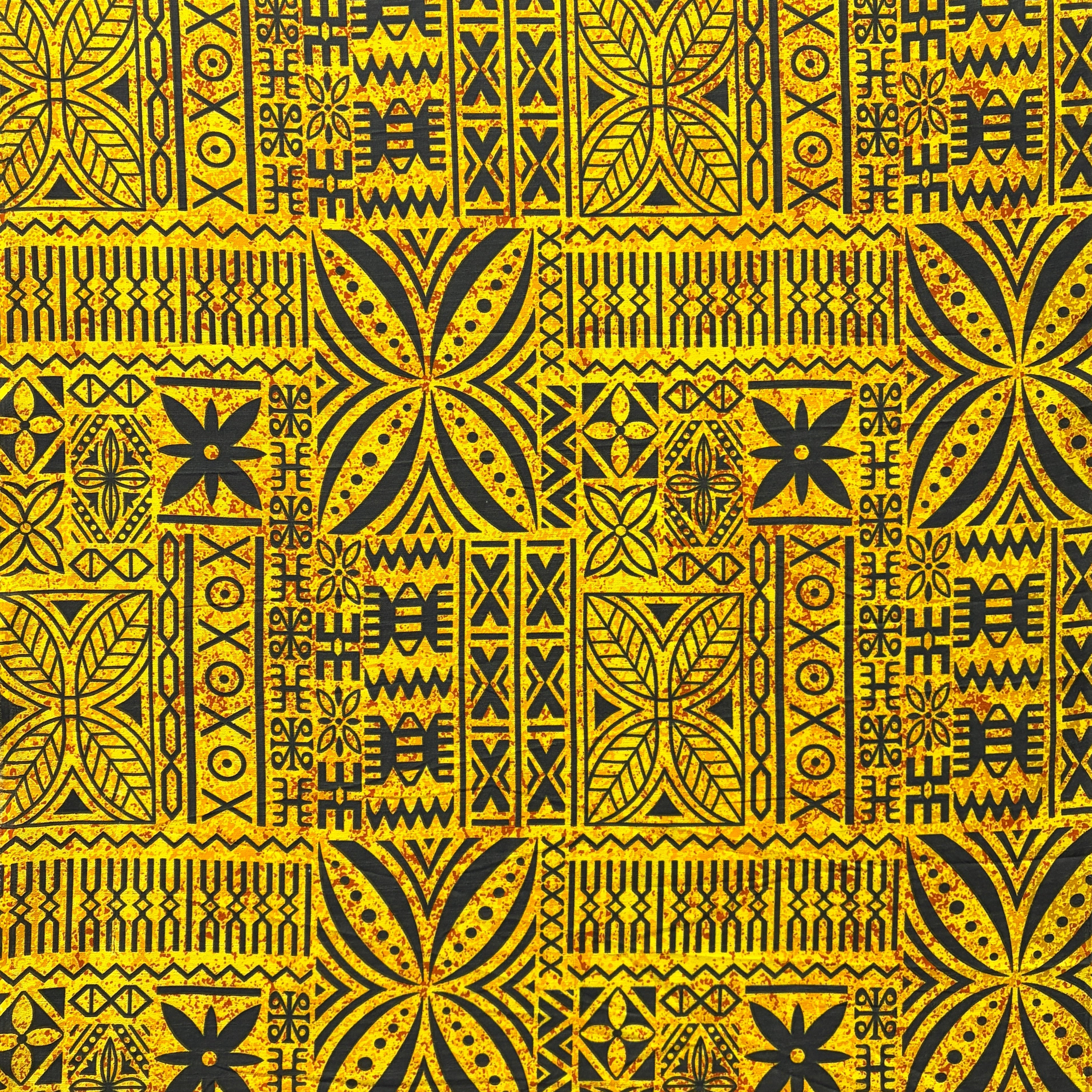 Polynesian Motif Barkcloth Fabric | Islands Fabric