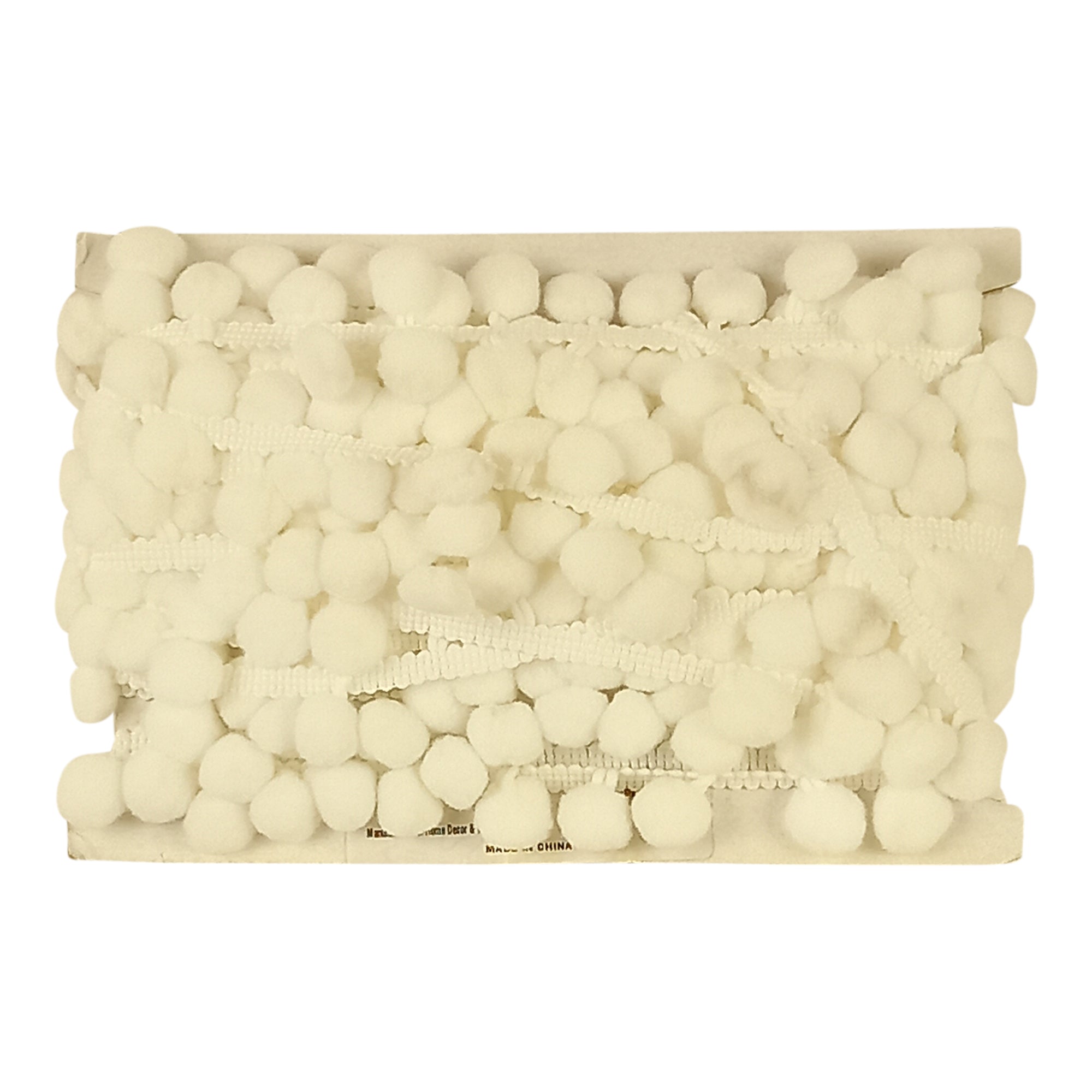 Pom Pom Collection - 5/8" width X 10 Yards in White