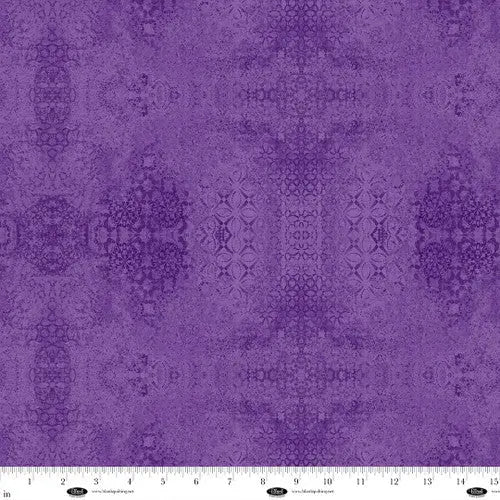 Purple Textured Damask Casabella Cotton Wideback Fabric Per Yard