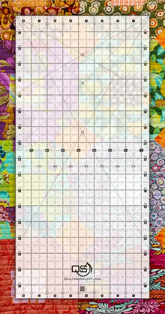 Quilters Select Non-Slip Crystal Clear Ruler 8.5" x 18"