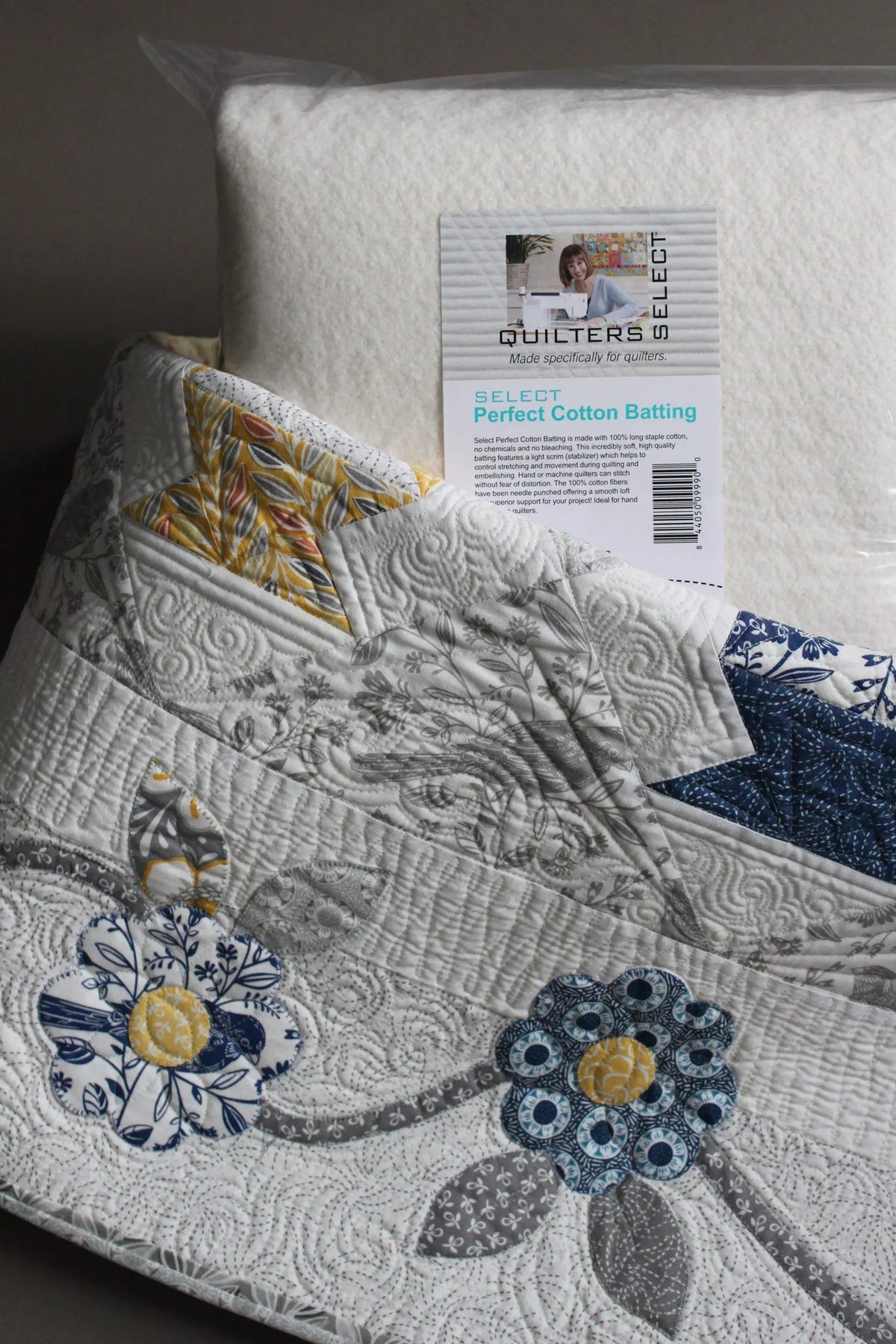 Quilters Select Perfect Cotton Batting 76" x 93" - Twin Cut