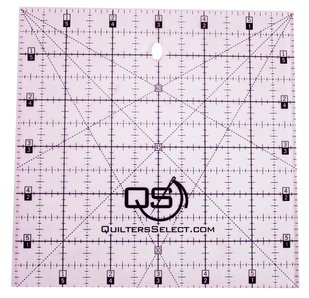 Quilters Select Pink Non-Slip Ruler 6"x 6"