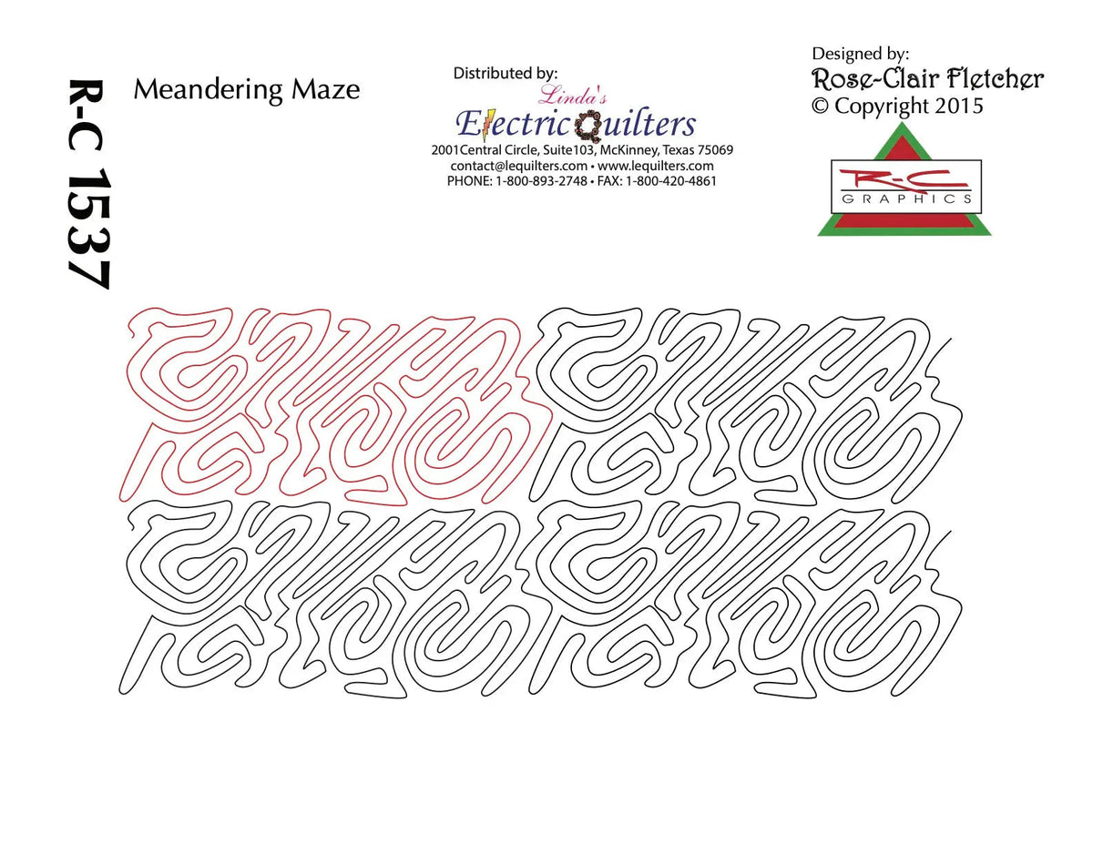1537 Meandering Maze Pantograph by Rose-Clair Fletcher