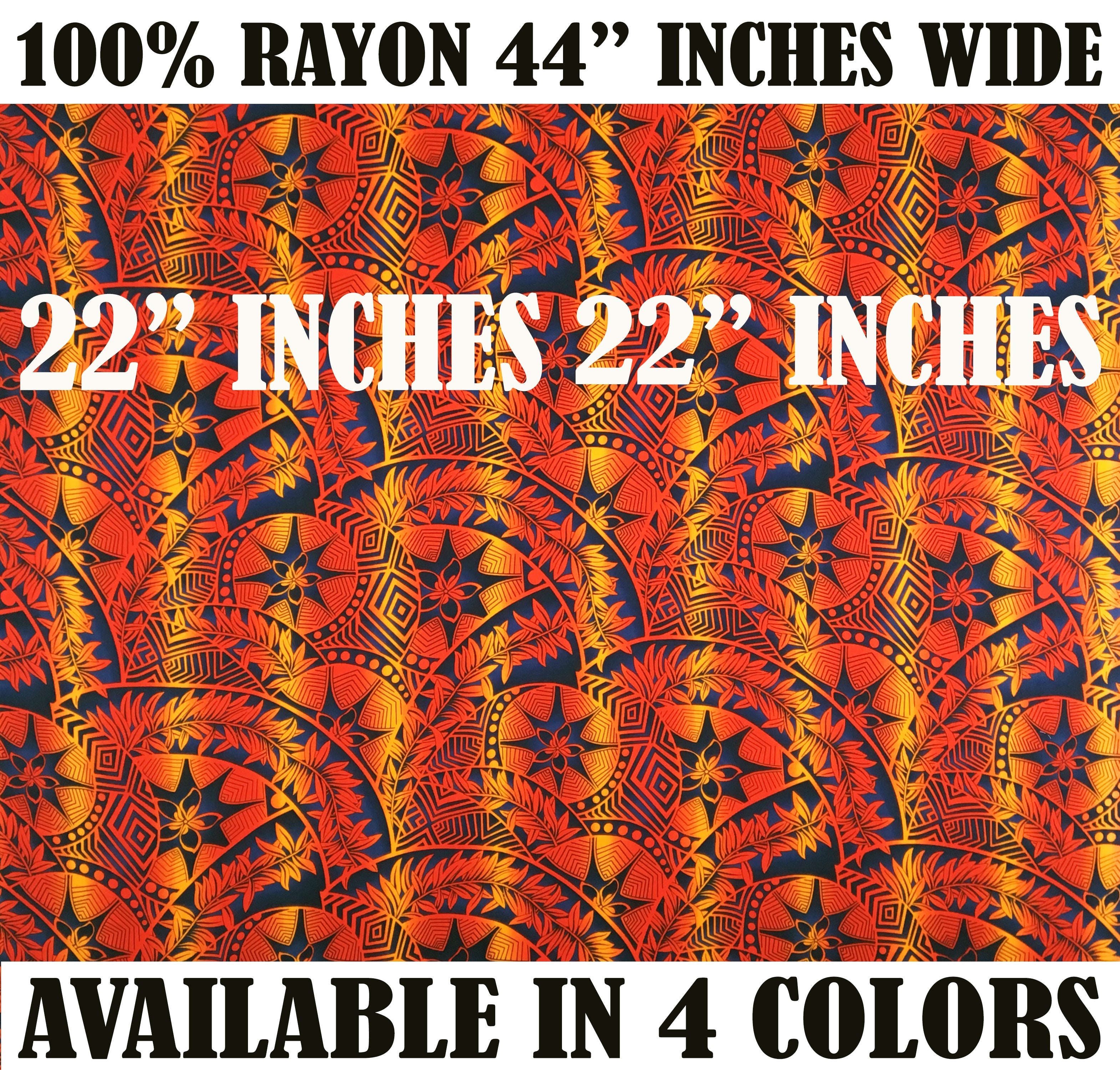 Plumeria Star Design Rayon Fabric | Islands Fabric