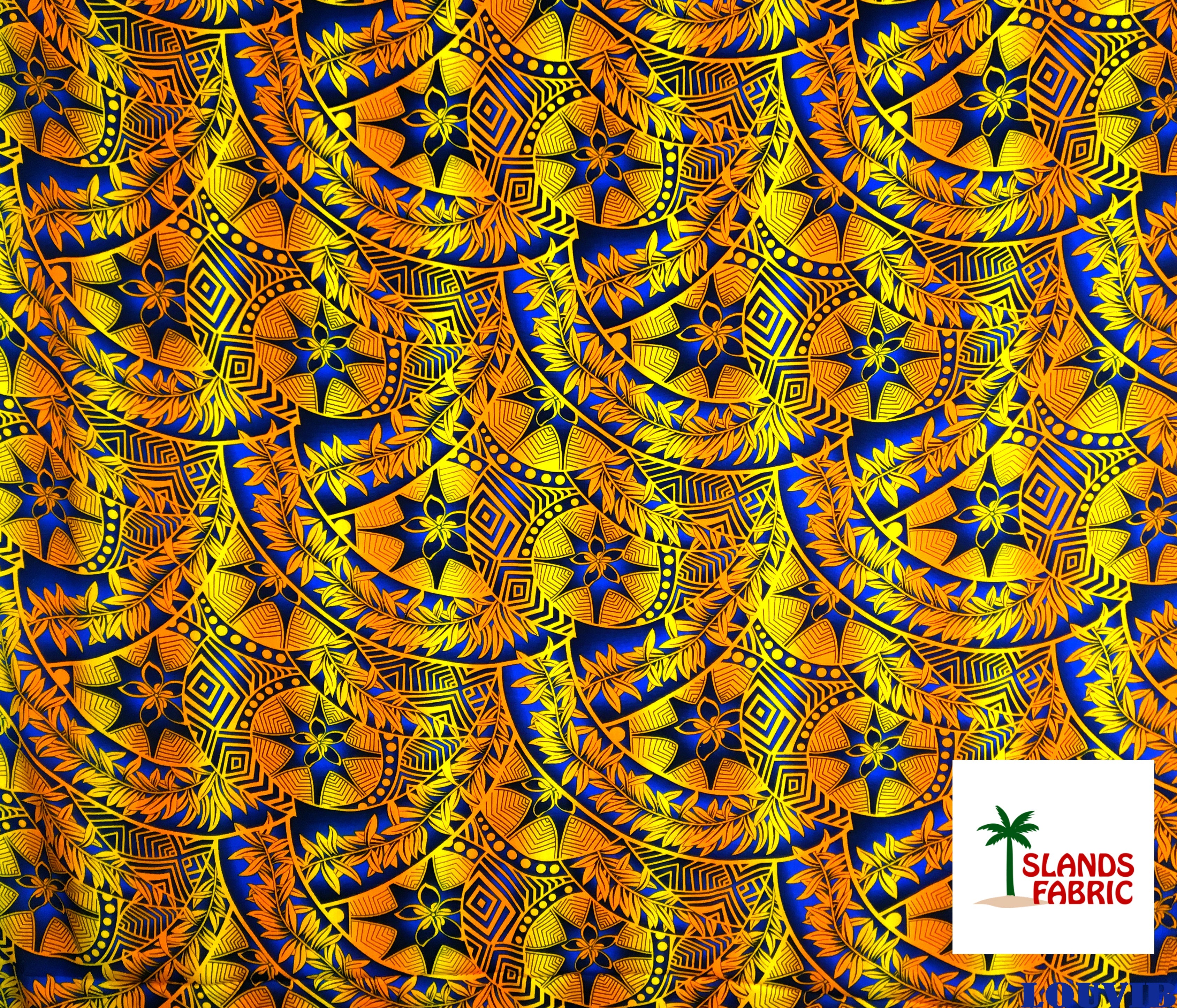 Plumeria Star Design Rayon Fabric | Islands Fabric