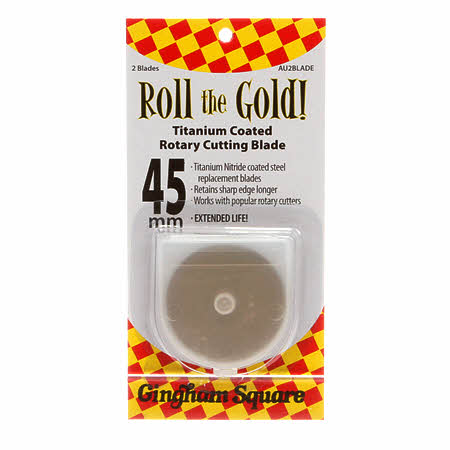 Gold Titanium 45mm Rotary Blades (2pk)