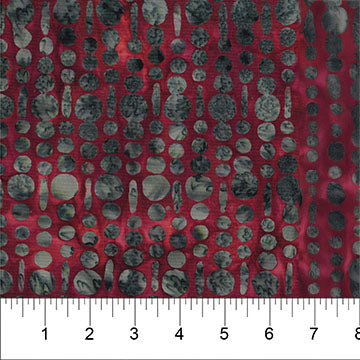 Red & Grey Vertical Stripe Bubble Pop 83704-26 Cotton 44/45 Fabric Per Yard
