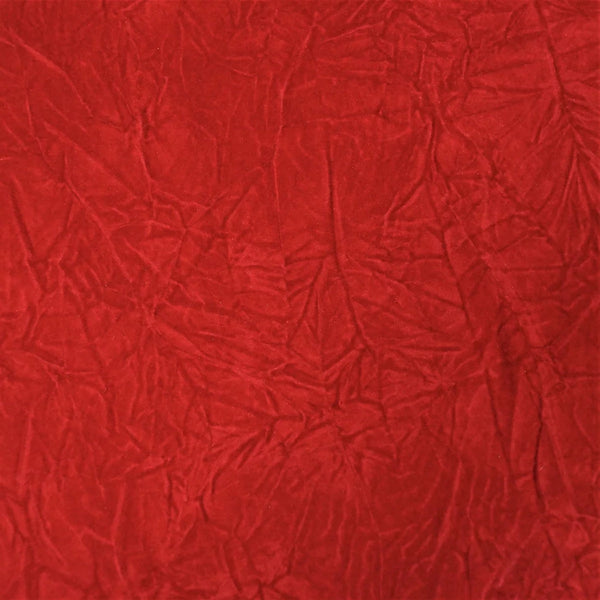 Red Crushed Velvet Flocking Fabric