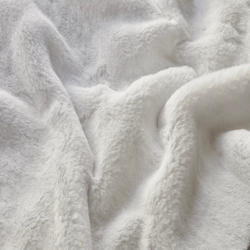 White Rex Rabbit Minky Faux Fur Fabric