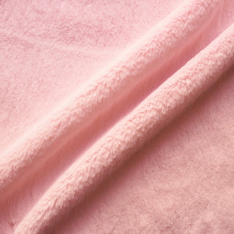 Pink Rex Rabbit Minky Faux Fur Fabric