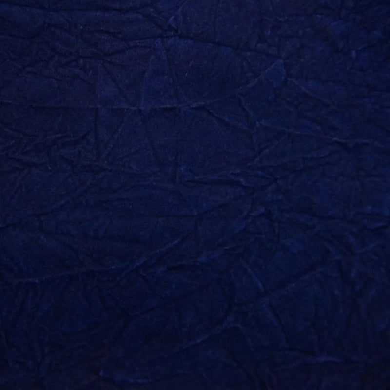 Royal Blue Crushed Velvet Flocking Fabric