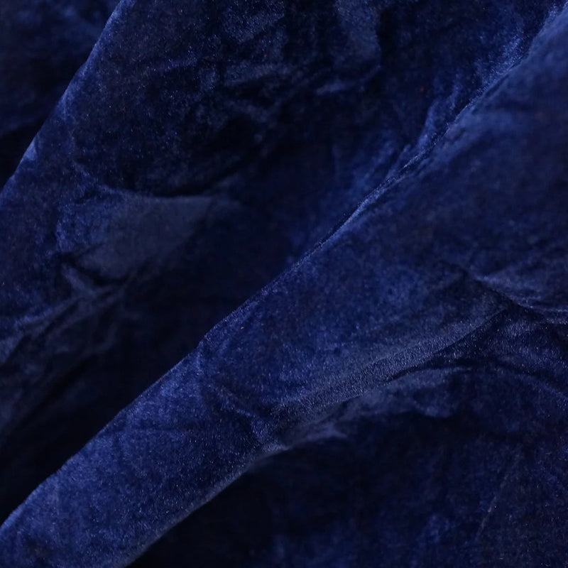 Royal Blue Crushed Velvet Flocking Fabric