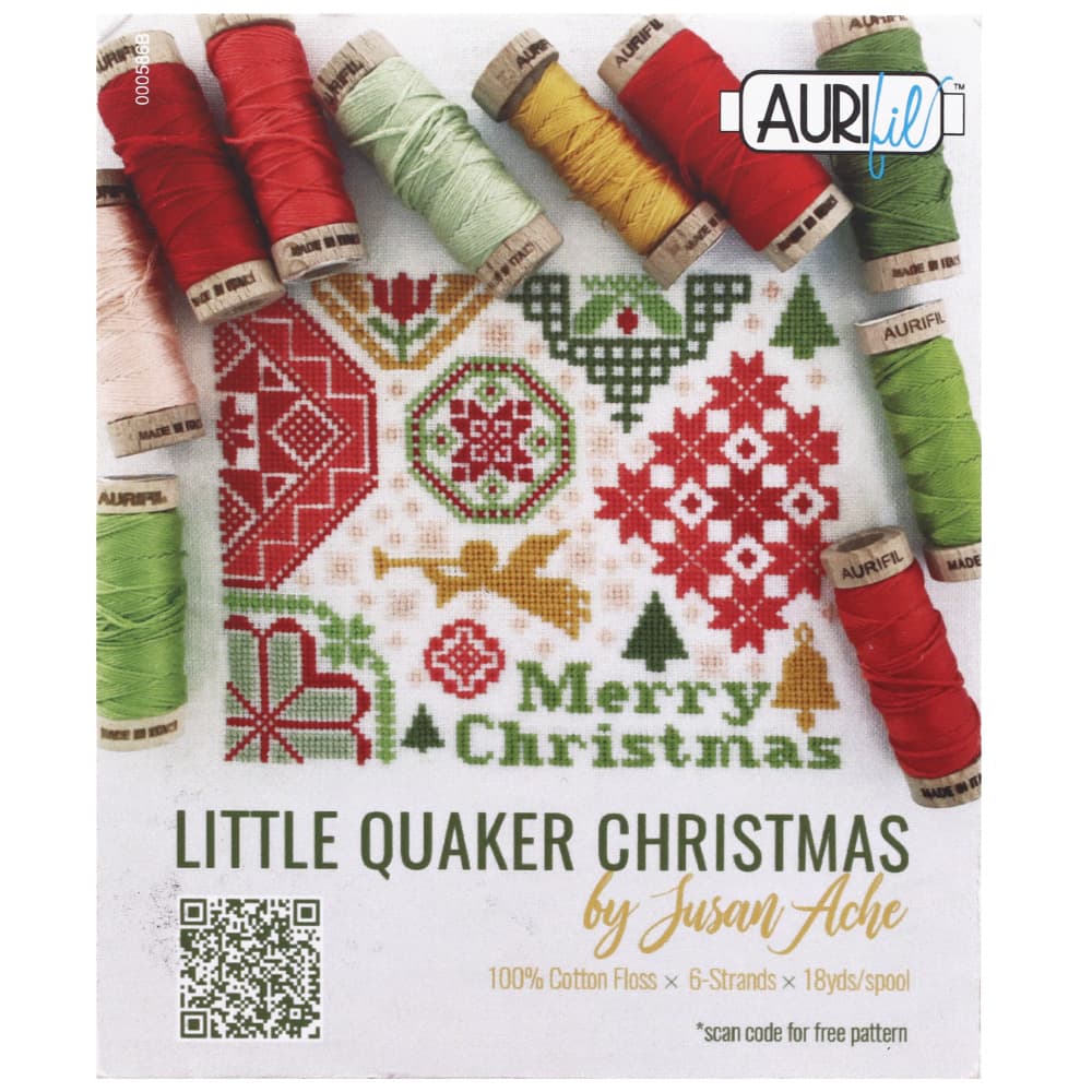 Aurifil, Little Quaker Christmas Floss Collection - 10 Spools (18yds)