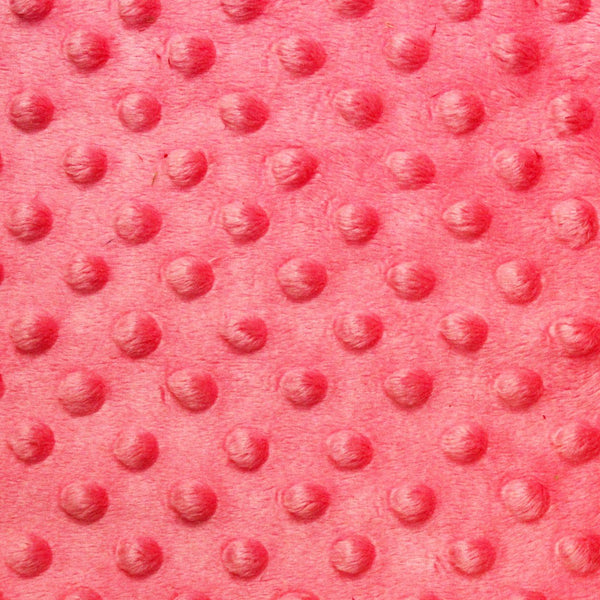 Strawberry Red Minky Dimple Dot Fabric