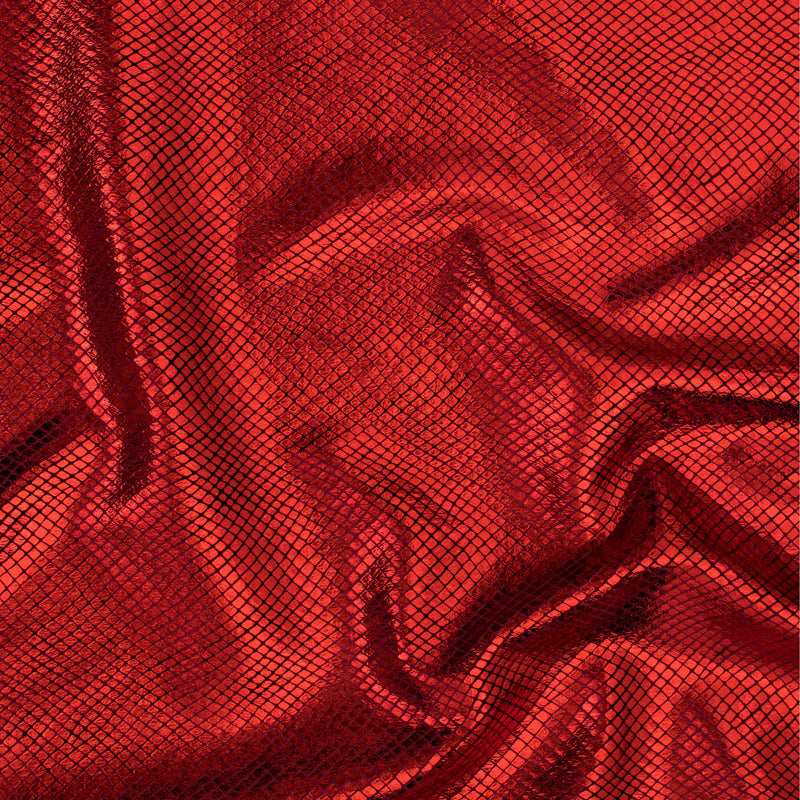 Stretch Velvet Fabric With Foiled Diamond Snake Foil | Spandex Palace Burgundy