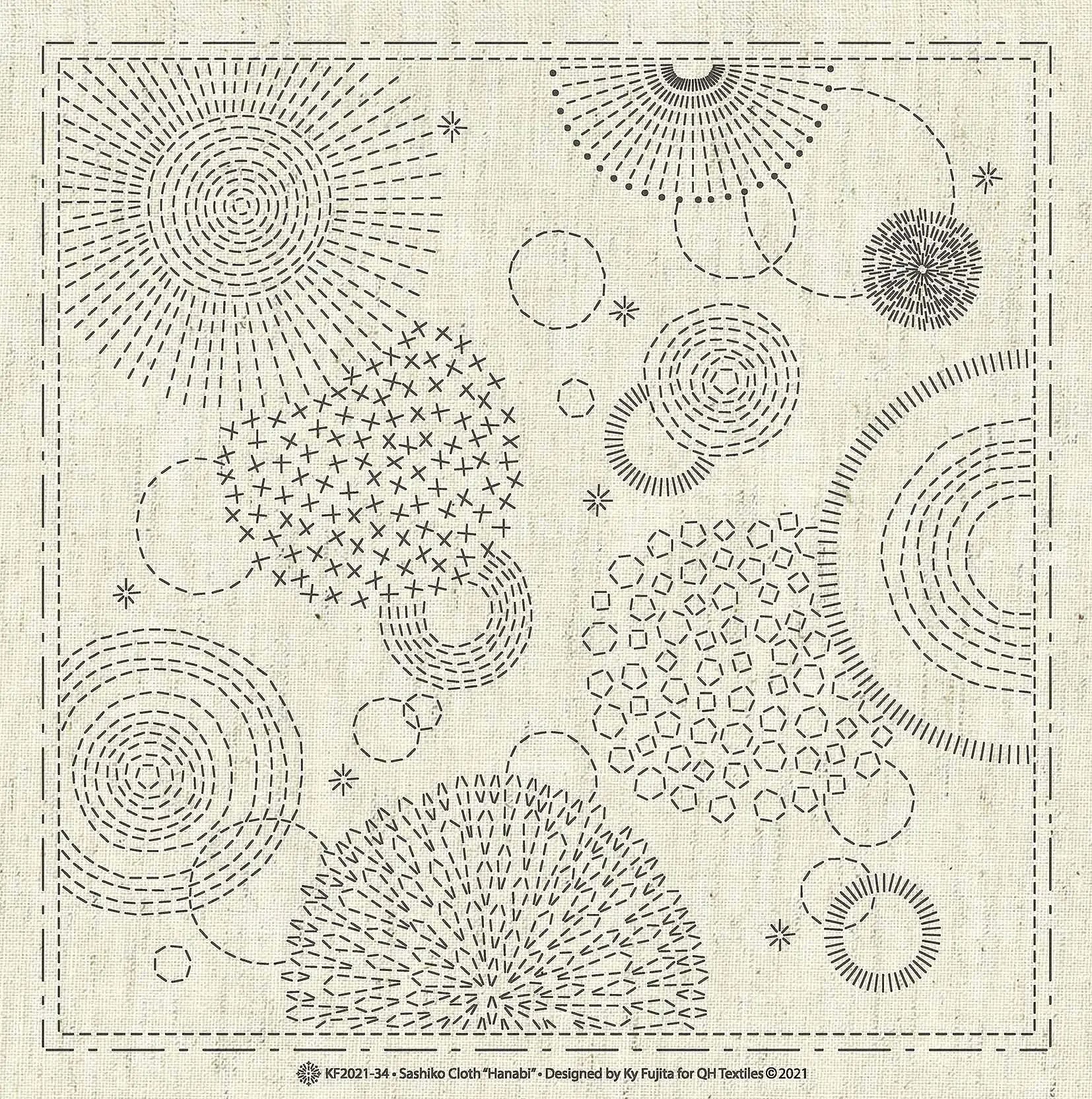 Sashiko Cloth Hanabi