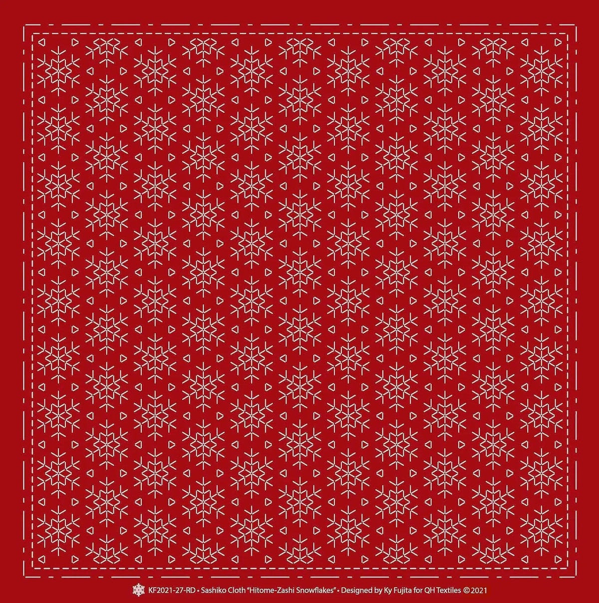 Sashiko Cloth Hitome-Zashi SnowflakesRD