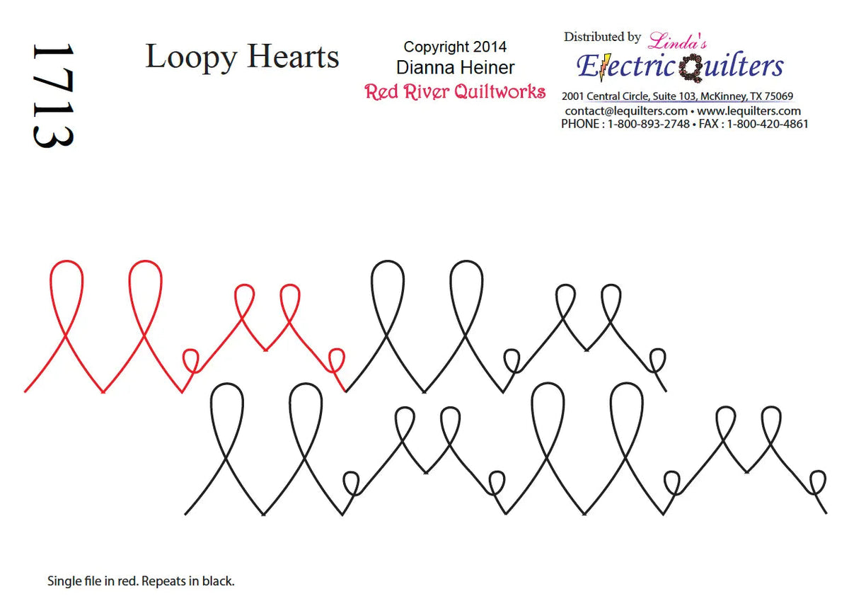 1713 Loopy Hearts Combo Pantograph