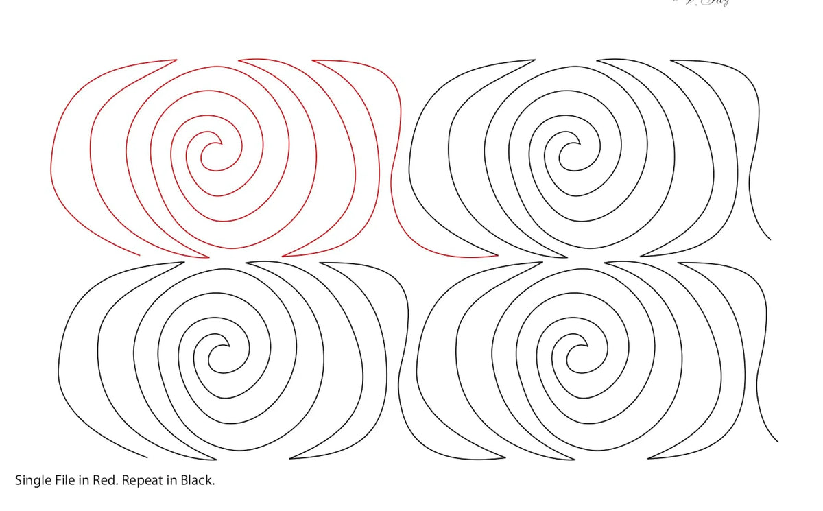 066 Swirls Pantograph by Linda V. Taylor