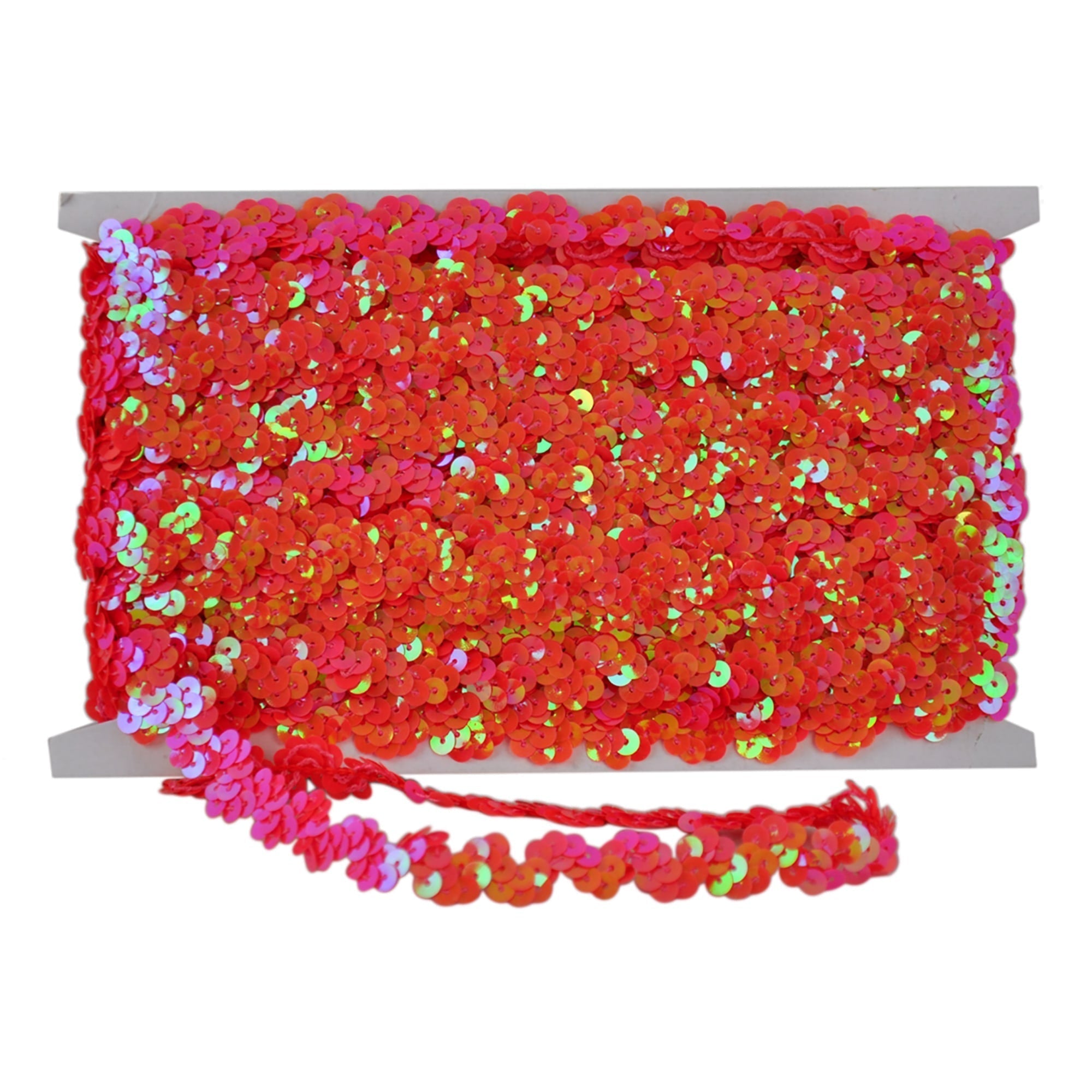 Sequin Trim 1/2-Inch Wide Polyester Non Stretch Rolls for Arts and Crafts, 25-Yard, BQ-304