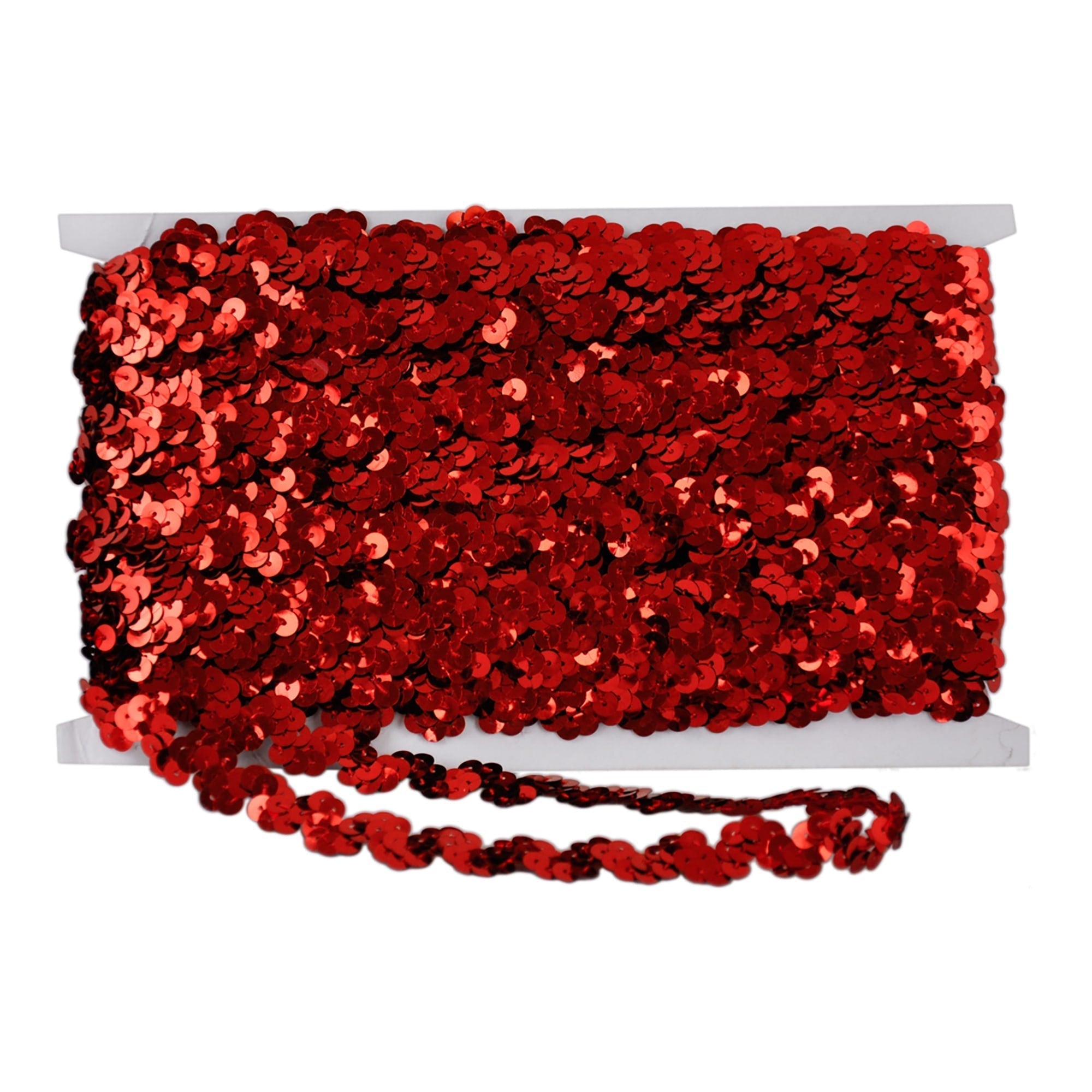 Sequin Trim 1/2-Inch Wide Polyester Non Stretch Rolls for Arts and Crafts, 25-Yard, BQ-304