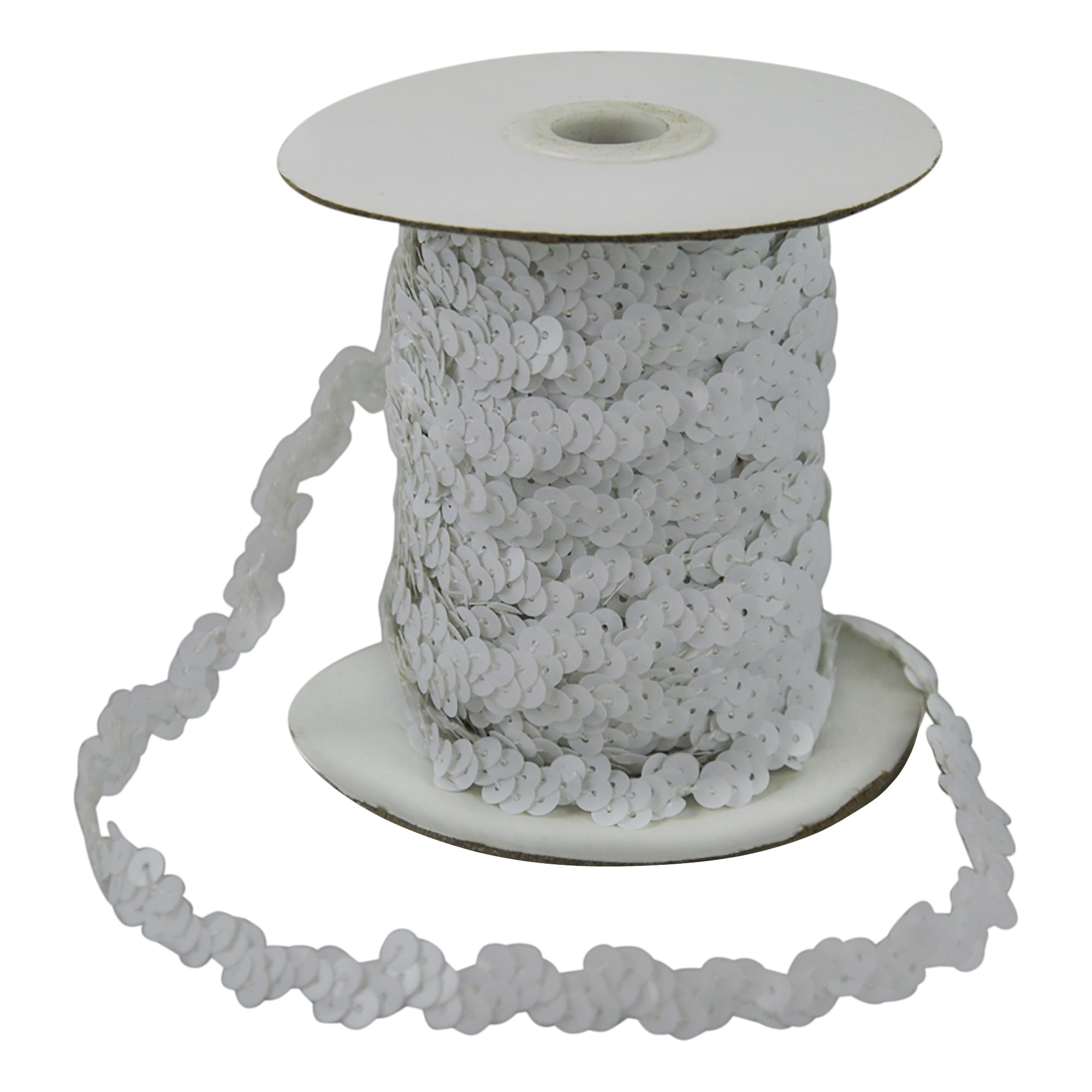 Sequin Trim 1/2-Inch Wide Polyester Non Stretch Rolls for Arts and Crafts, 25-Yard, BQ-304