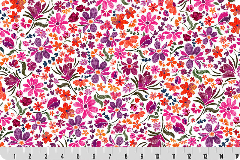 Snow Whispering Blooms Mystical Quilting Cuddle Fabric Per Yard