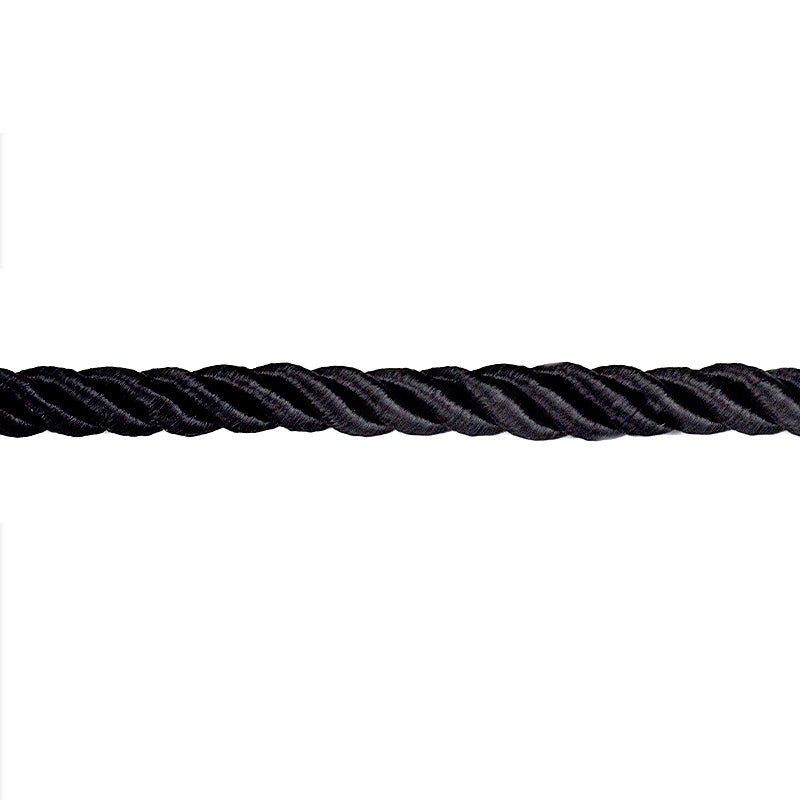 Softer Collection - 3/8" Width Cord without Lip (50 Yard Roll) - BC-1014-02 Black