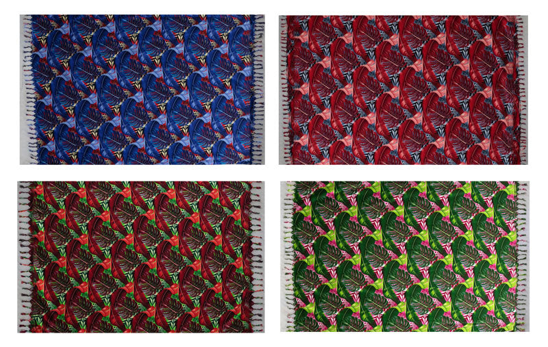 Split Leaf Banana Leaf Sarong with Fringes | Islands Fabric