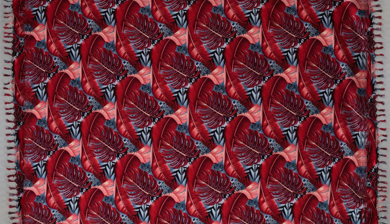 Split Leaf Banana Leaf Sarong with Fringes | Islands Fabric