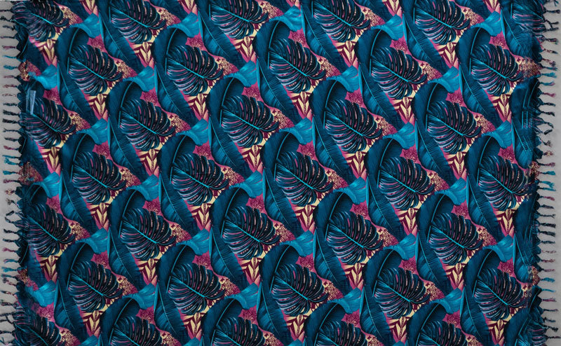 Split Leaf Banana Leaf Sarong with Fringes | Islands Fabric