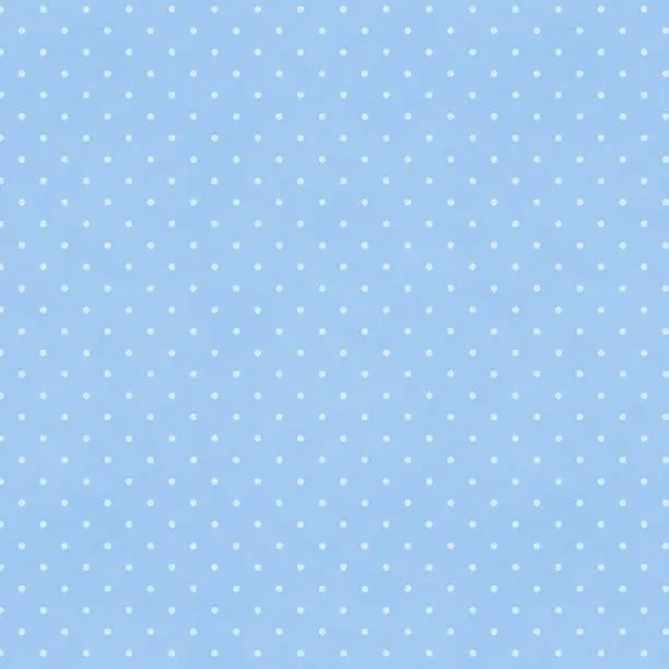 Sweet Cherry - Dot Blue Cotton 44"/45" Fabric Per Yard