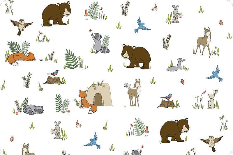 Sweet Melody Designs Woodland Pals Digital Cuddle® Snow 58/60" Fabric Per Yard