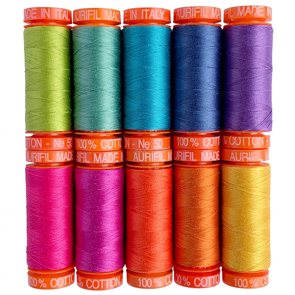 Aurifil, Tula Pink Dragon's Breath 10 Spool Thread Collection