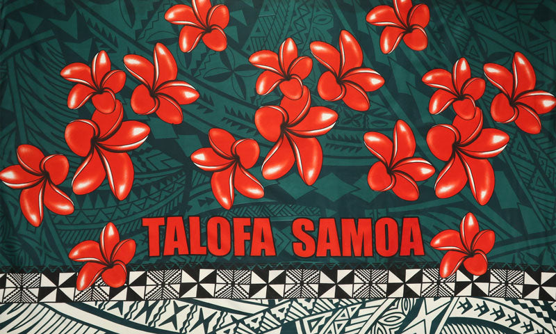 Talofa Samoa Plumeria Sarong | Islands Fabric