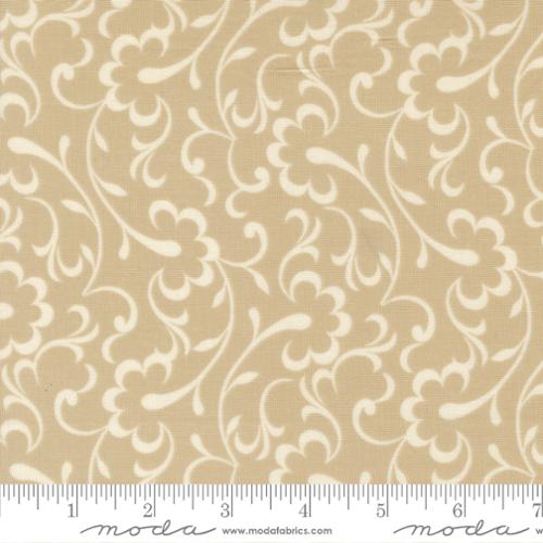 Tan Arabesque Wilshire Moonbeam Cotton 44"/45" Fabric Per Yard